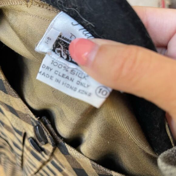 Vintage Francesca of Damon Starington Saks 100% Silk Secretary Brown Dress - siz - Picture 7 of 7